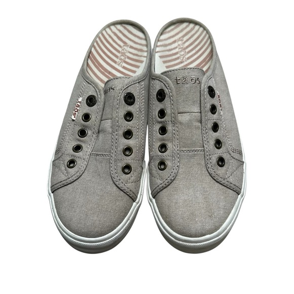 Taos Women’s 9.5 Tan Oat Washed Canvas EZ-Soul Slip On Mule Sneaker - Picture 3 of 11